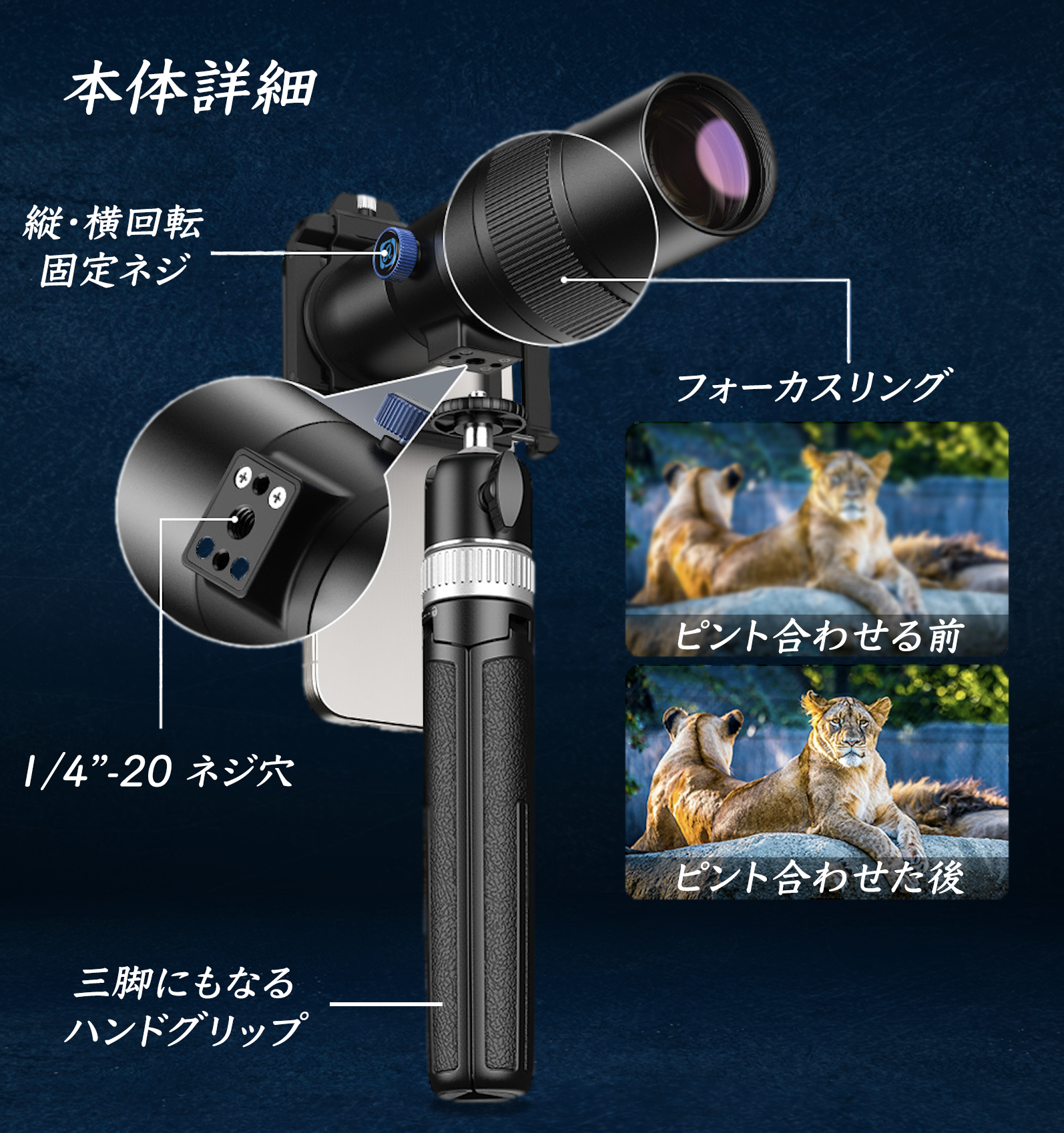 本気のカメラが無くてもプロ並みの撮影を。スマホに取り付けるだけの