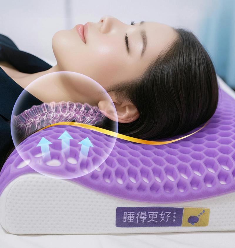 脳機能活性まくら 支える力”と“通気性”で睡眠をサポート。ハニカム構造＆ラテックスの3D