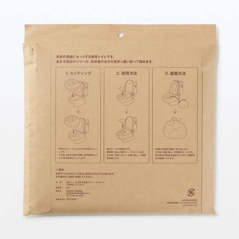 もしも」の時のトイレ問題。無印良品の「非常用トイレセット」が安心感 