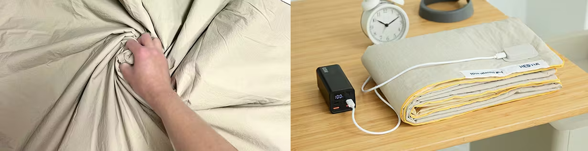この電気毛布、最薄部分は0.5mm以下。オフィスや旅行にも気軽に 