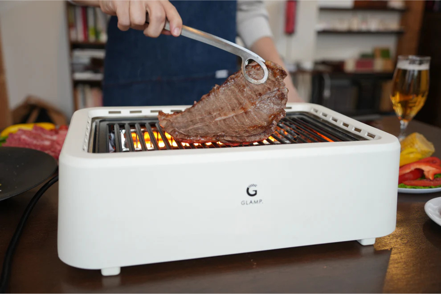 グランプ　超少煙グリル GLAMP ホワイト GLAMP．超少煙グリル／グランプ【送料無料】 ｜ アンジェ web shop（本店）