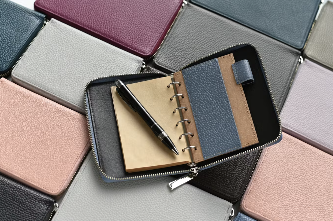 完全フラットで書きやすさ抜群。手書き派にオススメなレザーZIP手帳