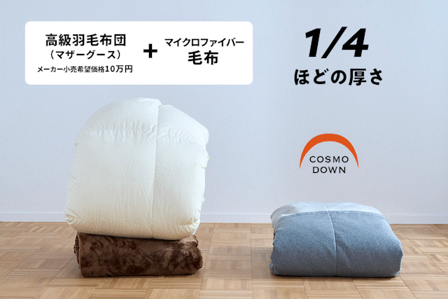 厚さ3cm、なのに羽毛布団より暖かい！宇宙服の断熱技術を採用した次
