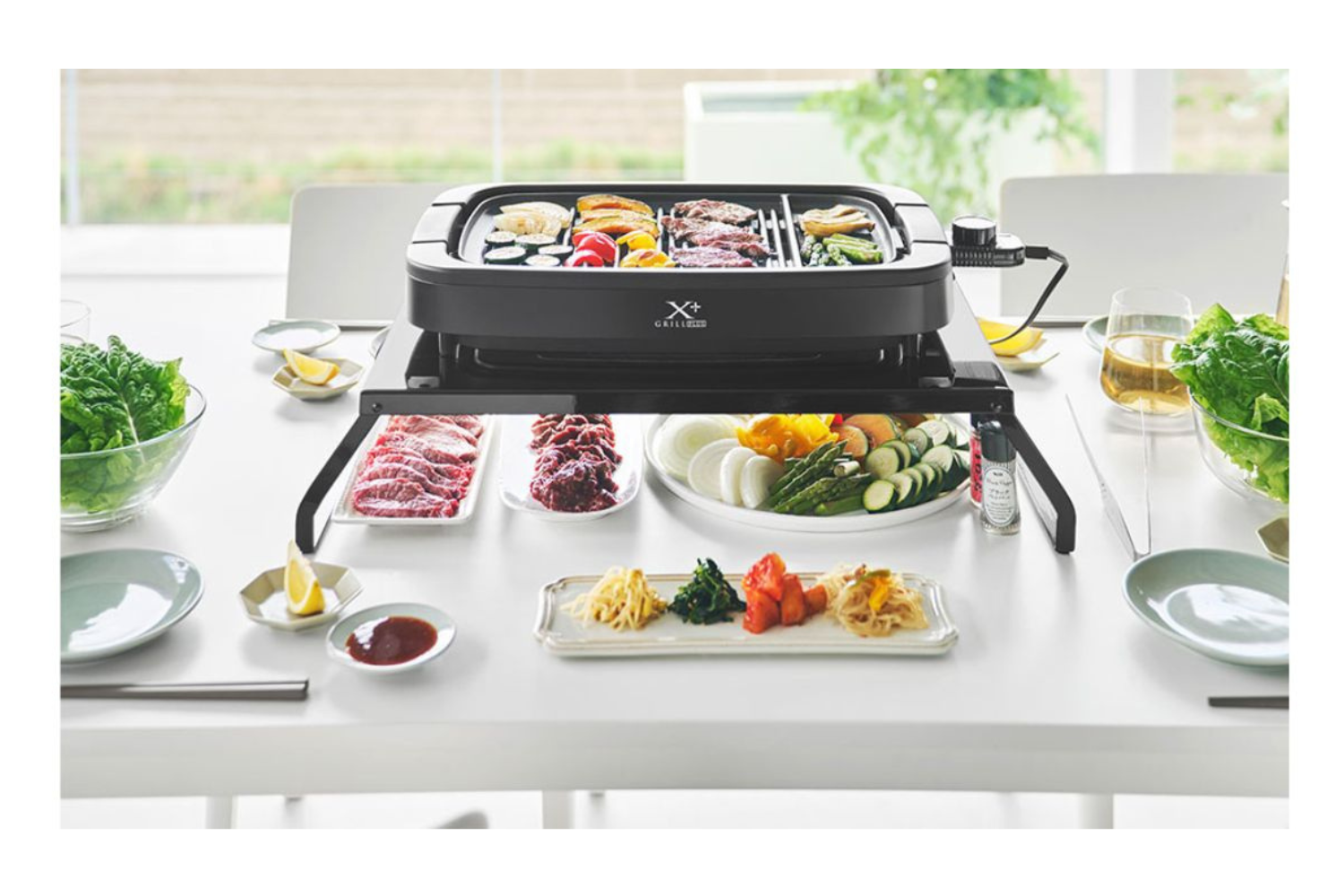 よこ■プレート5×4 10×4 20×2 100kgセット ホットプレートを浮かせるだけで「食材置き場」爆誕。山崎実業のラック