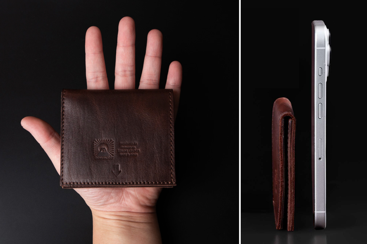 iPhoneとほぼ同じ薄さの本革二つ折り財布。高級感とコンパクトさを両立した、持ってて損なしの逸品です | ライフハッカー・ジャパン