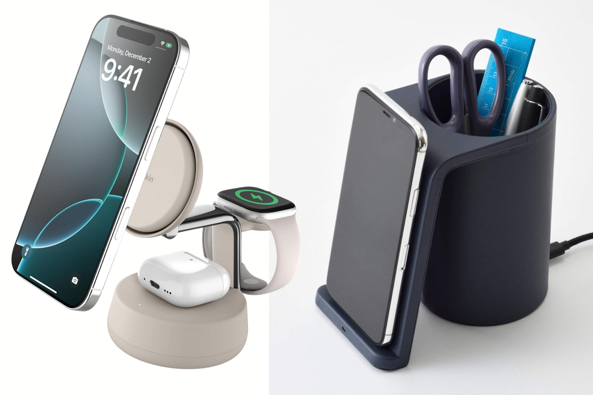 立てかけながらスマホ充電＋αをかなえる！「高スぺパ」の充電ツール