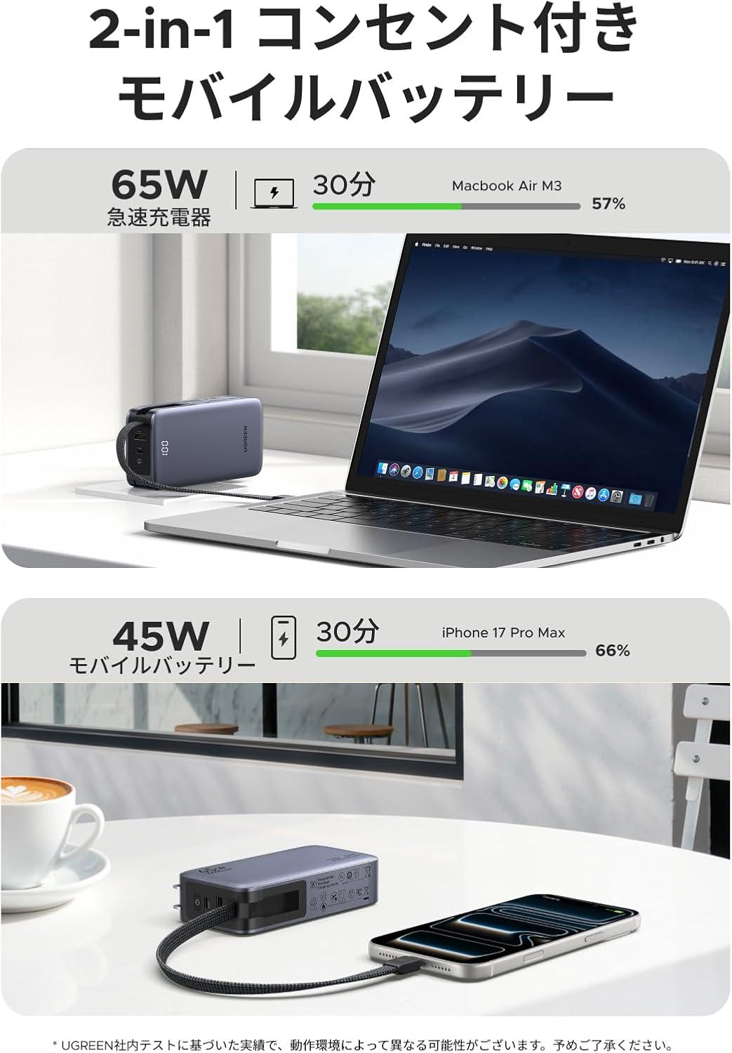 UGREENにクセ強バッテリーが参戦。急速充電器にもなる猛者だ