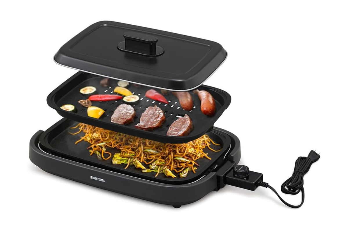 アイリスオーヤマ　網焼き風ホットプレート 家焼肉の最適解。アイリスオーヤマの“網焼き風”ホットプレートが煙も脂