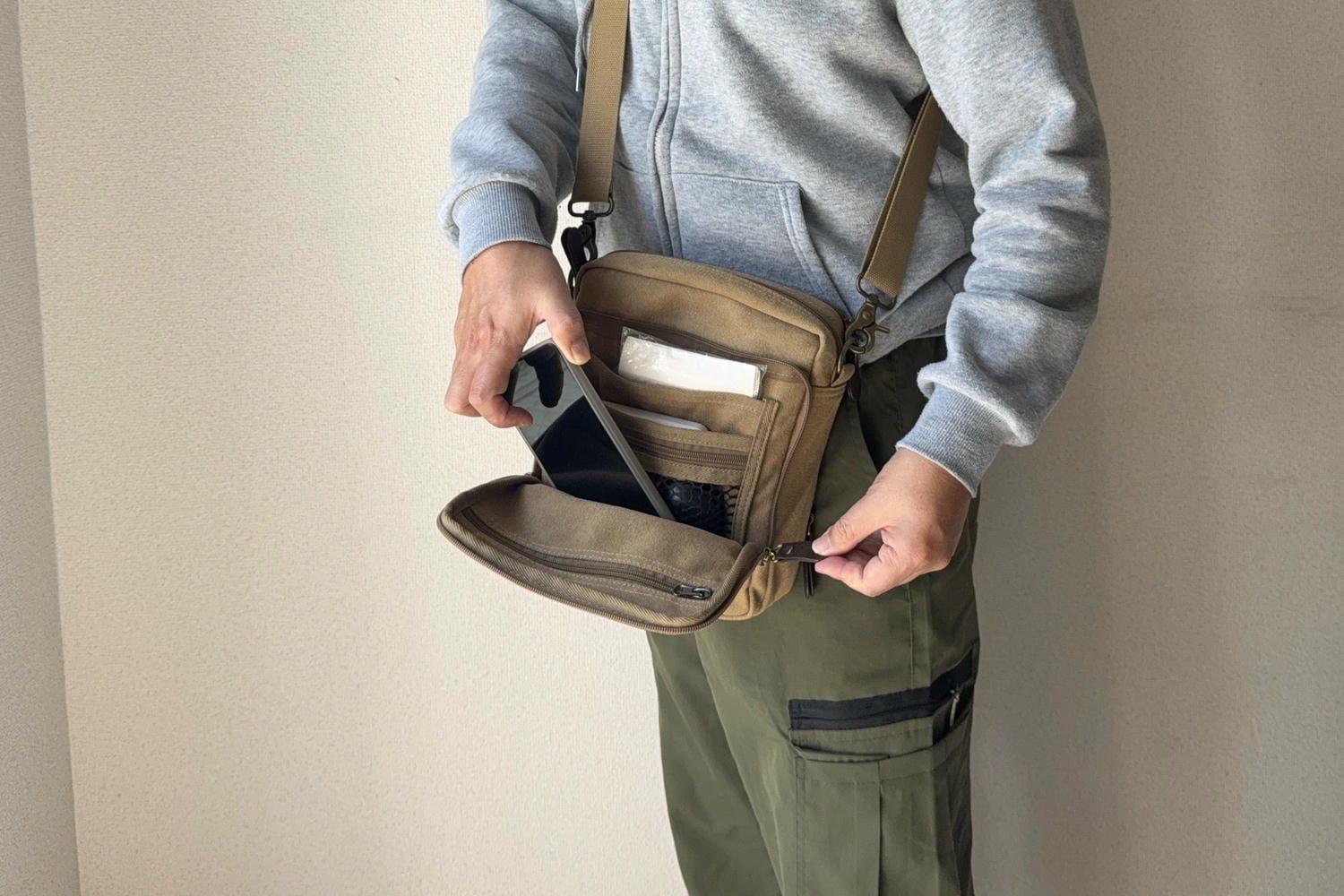 ※新品未使用タグ付き※木の庄帆布　ポケットショルダー 木の庄帆布（Kinosho Hampu） kinoshoTRANSIT KHG-PS01T POCKET