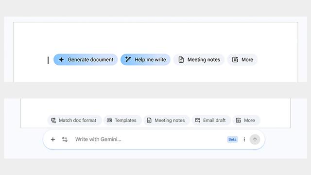 Google ドキュメントに追加された「Gemini バー」