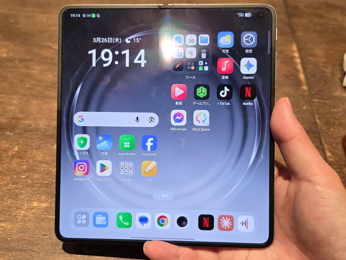 薄さ8.93mmの折りたたみスマホ「OPPO Find N6」実機レビュー：折り目を忘れる大画面をPixelと比べたのサムネイル
