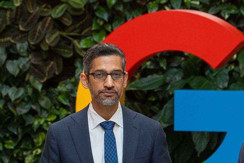 グーグル(Google)のスンダー・ピチャイ最高経営責任者(CEO)。