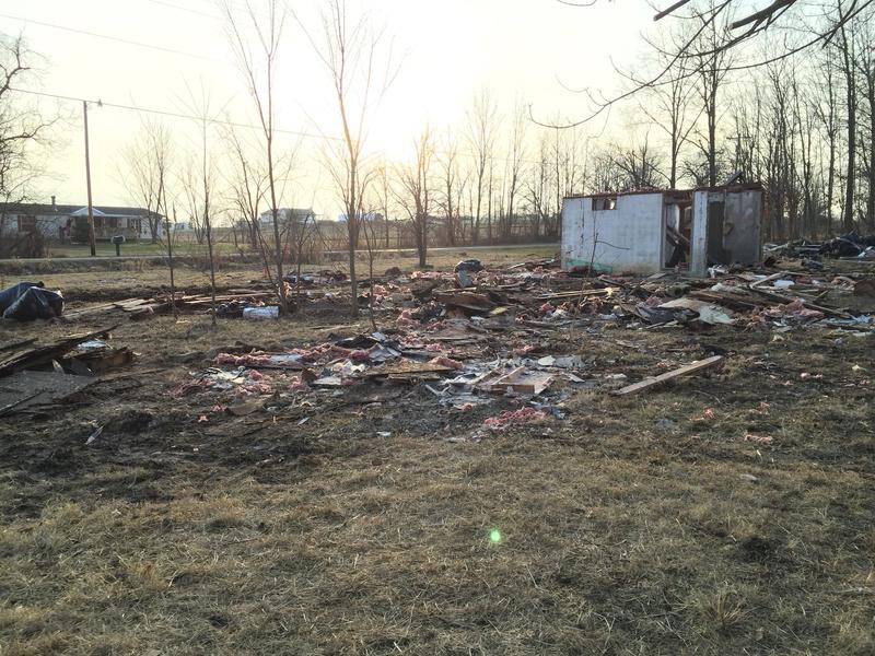 An abandoned mobile home lot
