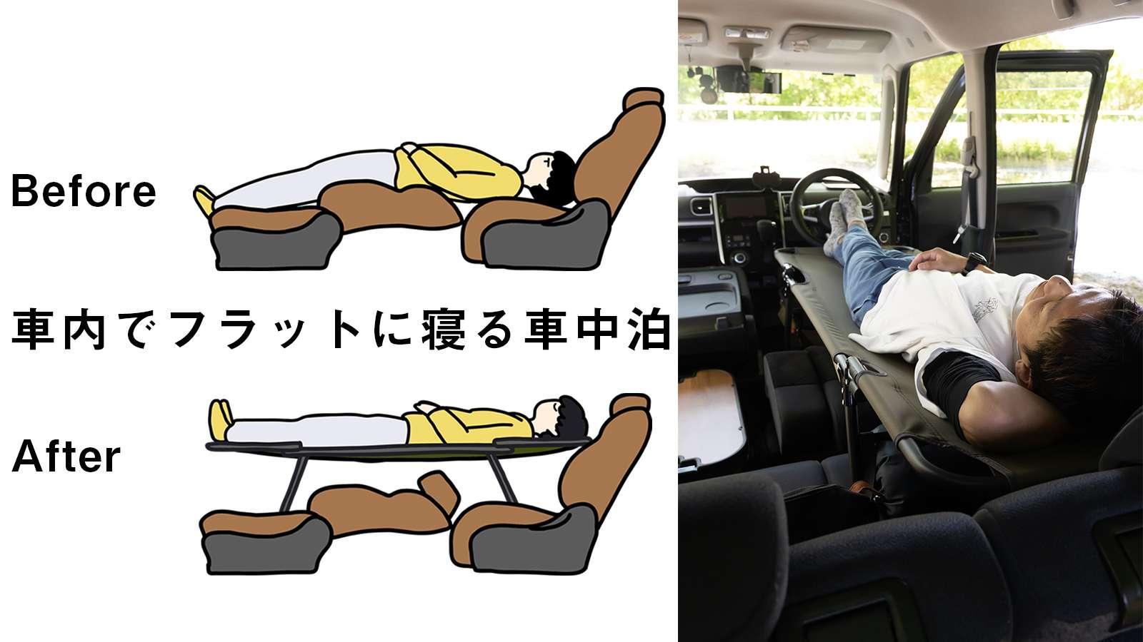 車中泊用ベット 車内でぐっすり寝れるって最高！これからは「車中泊用ベッド」が必須