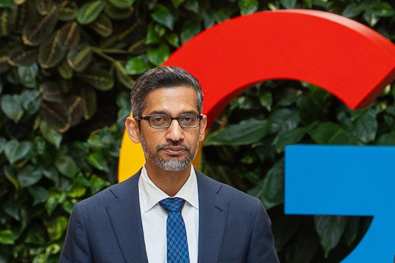 グーグル(Google)のスンダー・ピチャイ最高経営責任者(CEO)。