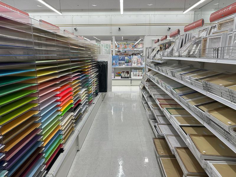文具売り場の様子。