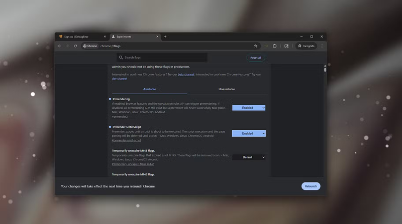Chromeの隠し設定を変えたら、Webサイトの表示待ちがなくなった