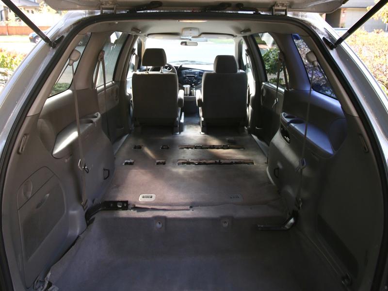 backseat of car