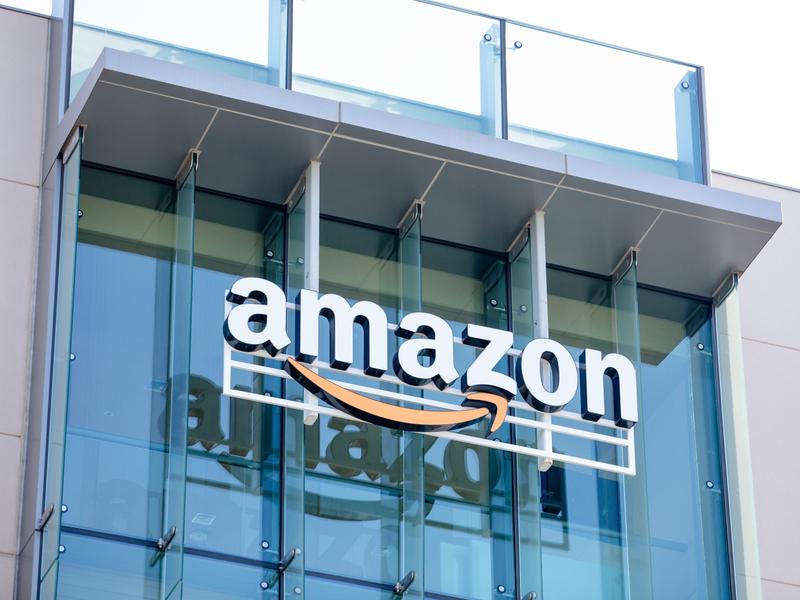 Amazon logo on building