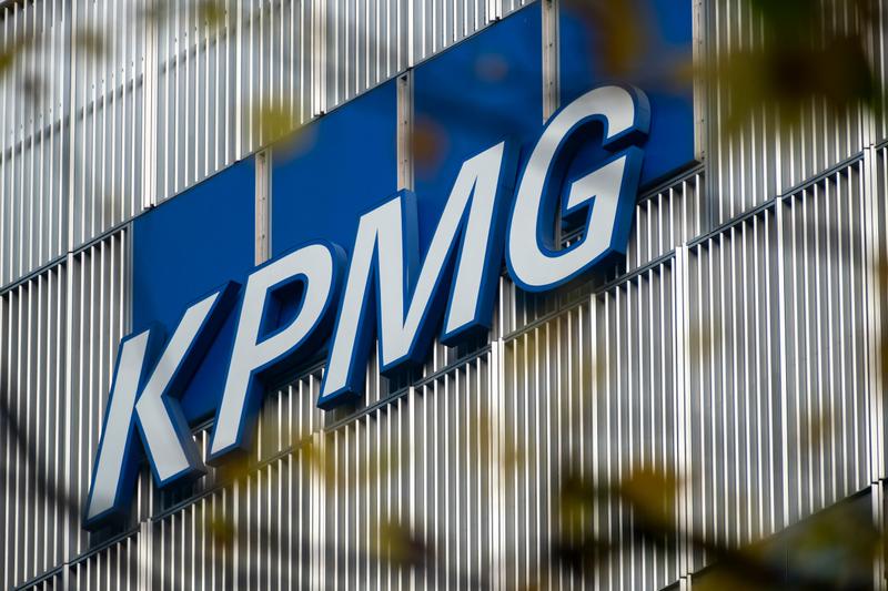 KPMG's logo on a building