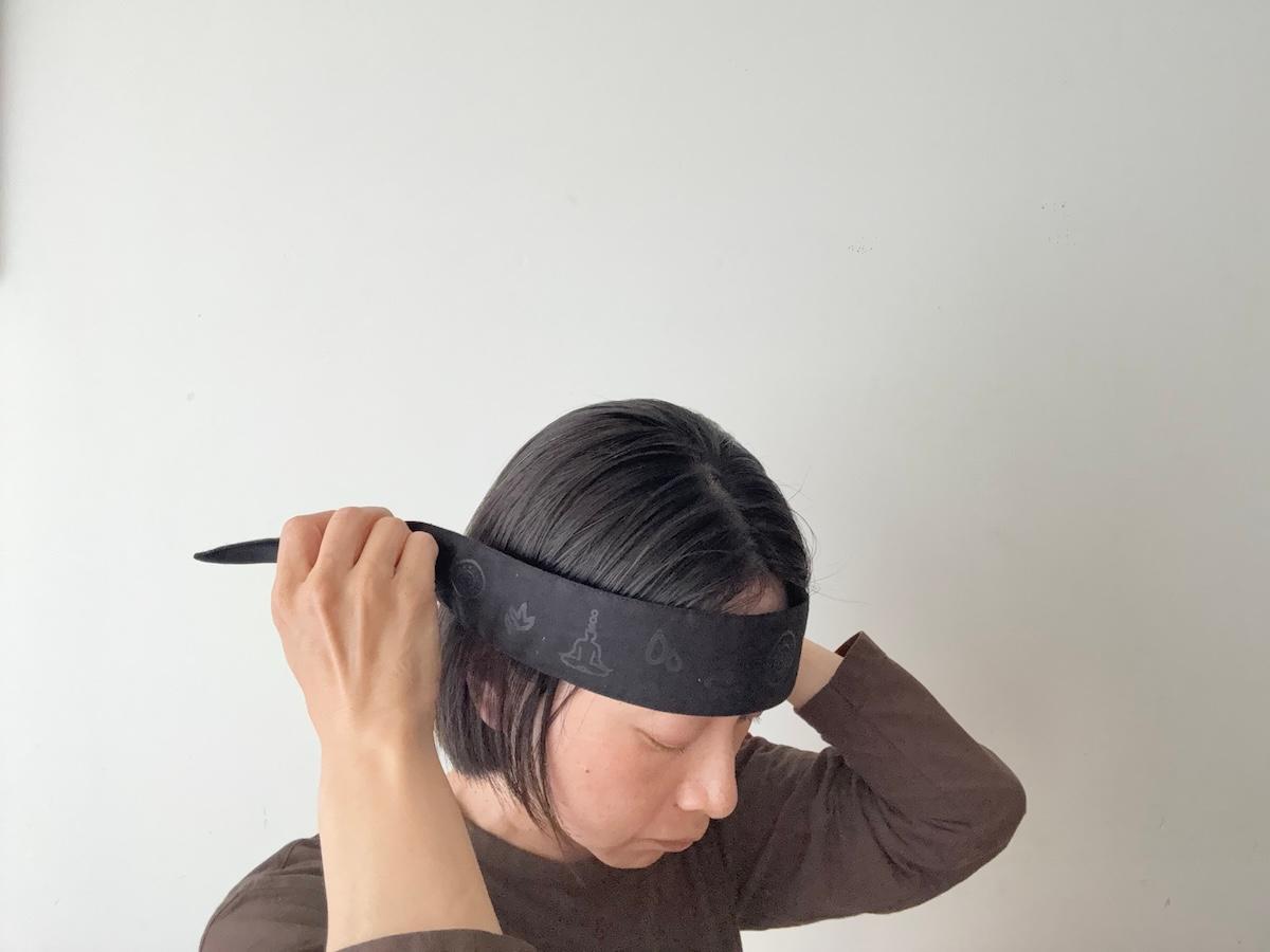 巻くだけで頭まわりがすっきり。シャクティの「チクチクするヘッド
