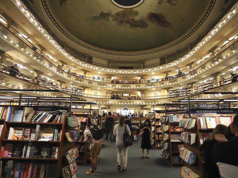 bookshelves at Grand Splendid