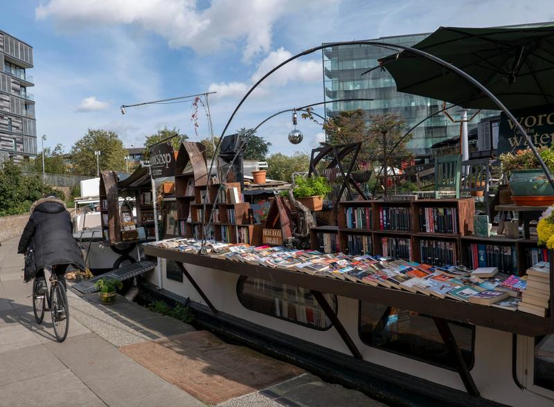 Word on the Water in London operates on a 1920s Dutch barge.