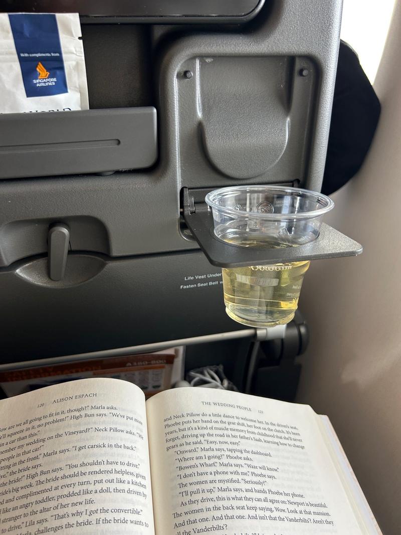 Singapore Airlines cupholder