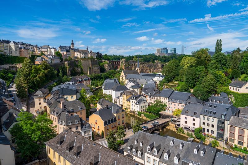 Houses in Luxembourg City, Luxembourg.
