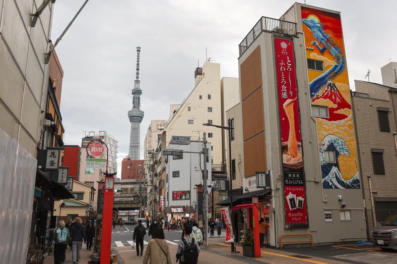 A view of the buildings, Skytree and streets in Tokyo, Japan