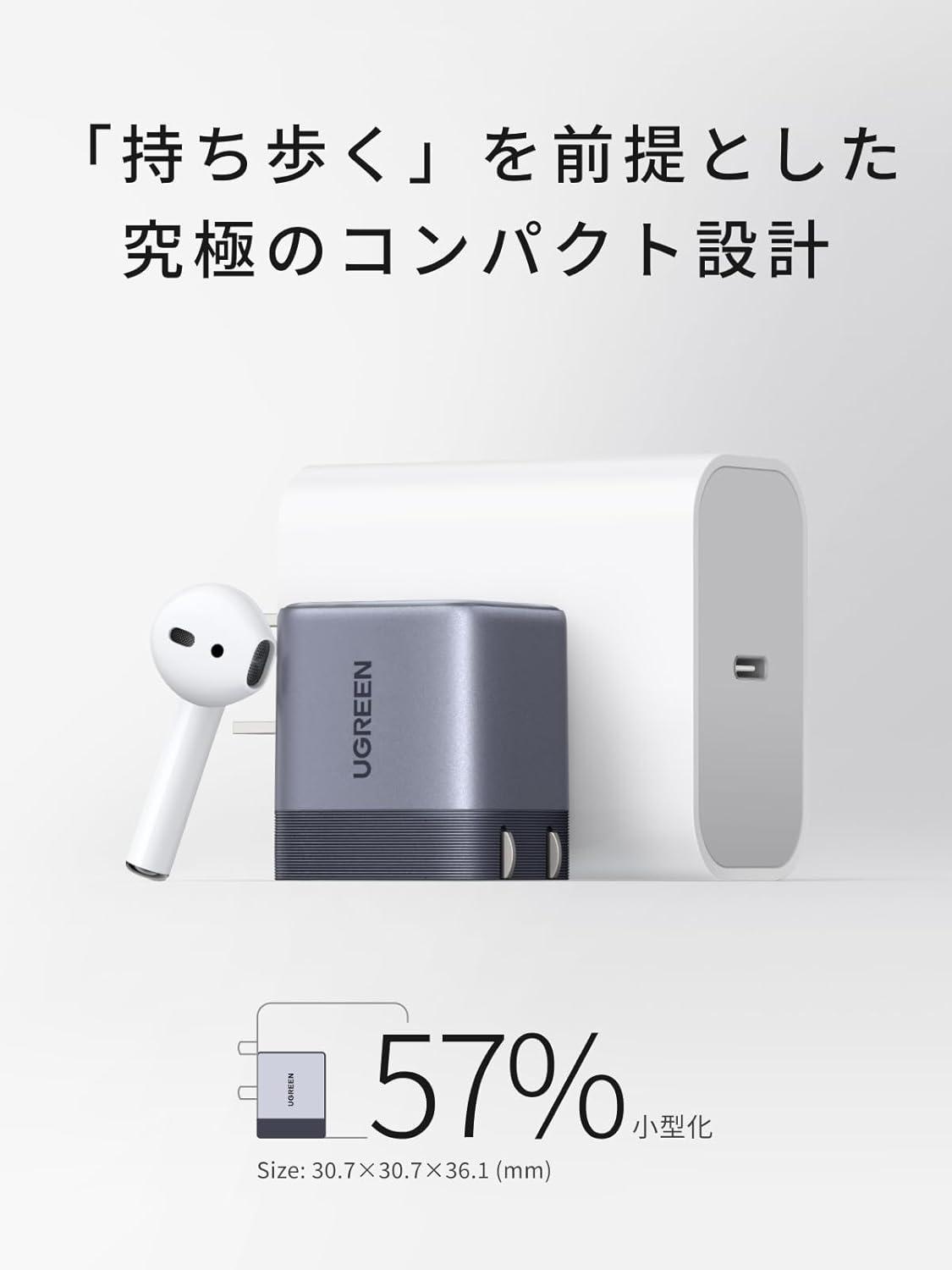 UGREENの新作「極限コンパクト」急速充電器、もう過去最安2千円台