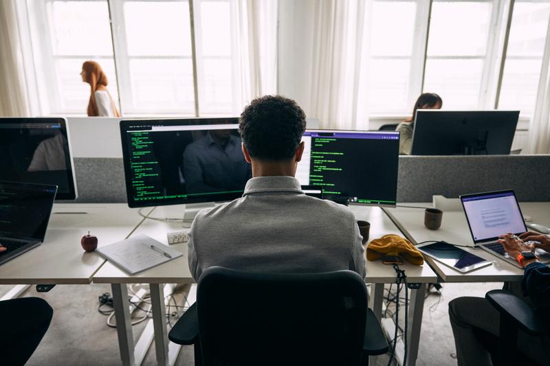 A software engineer is pictured.