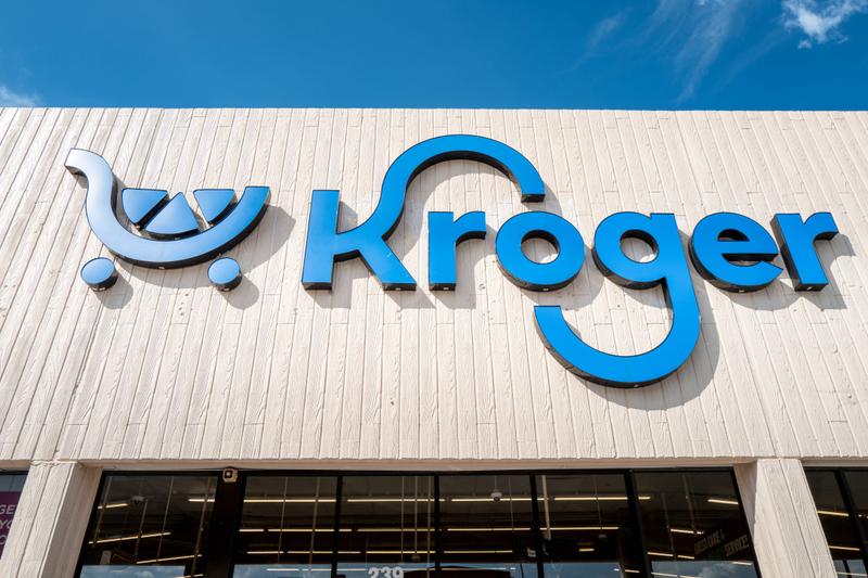A Kroger grocery store is seen in the Heights district on October 08, 2025 in Houston, Texas.