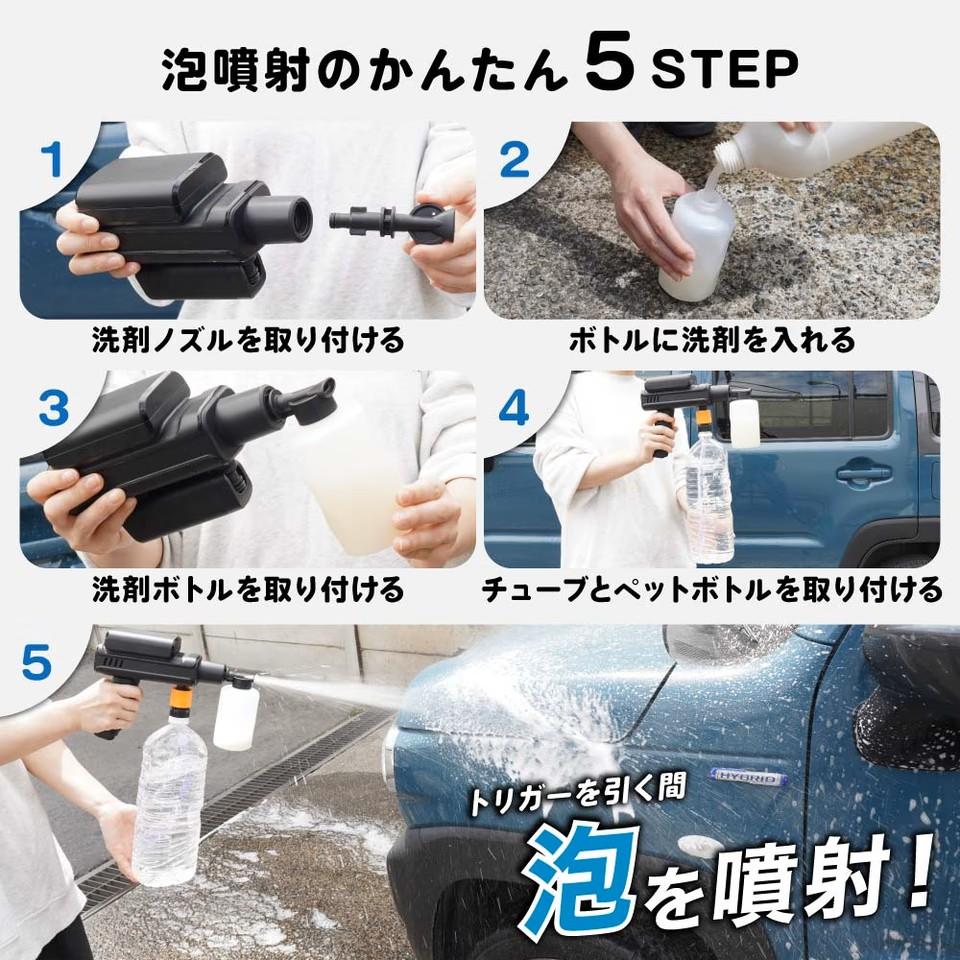 高圧洗浄 さくっと高圧洗浄機」出たよ。重い・デカい・運びにくいはオールクリア