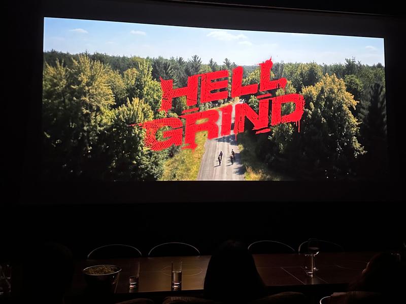 The title screen for Higgsfield AI's film, "Hell Grind."