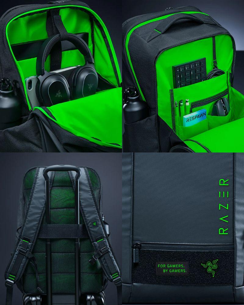 中のグリーンがド派手！ ゲーマーも通勤通学もタフなRAZERのバック