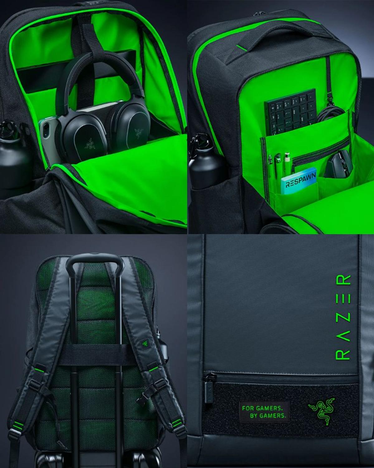 中のグリーンがド派手！ ゲーマーも通勤通学もタフなRAZERのバック 