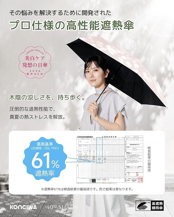 温度差マイナス40℃」の世界へようこそ。KONCIWAの最新日傘は酷暑日の