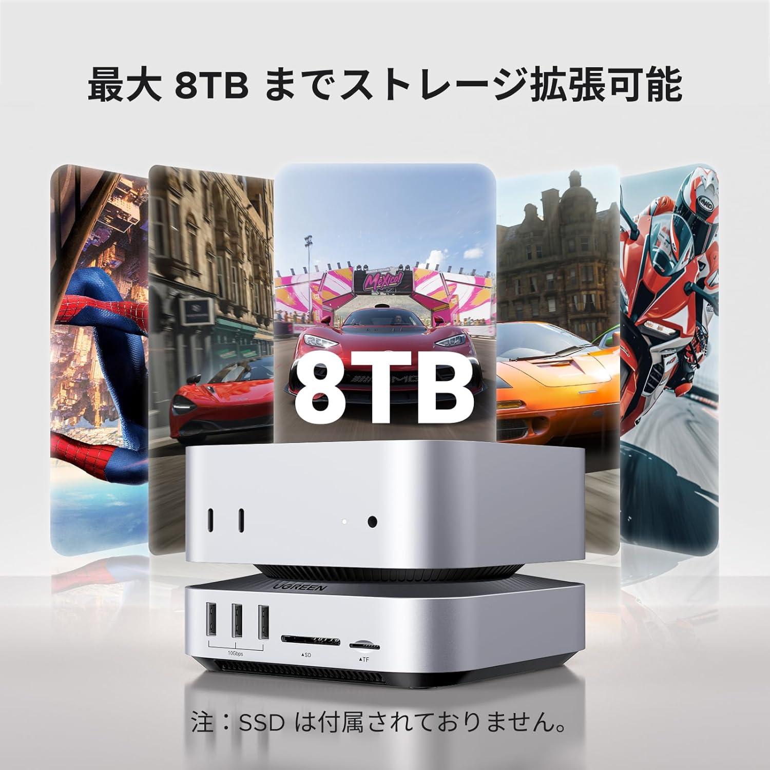 12ポート＆最大8TB増設。UGREENの「Mac miniの弱点克服」ドックが過去