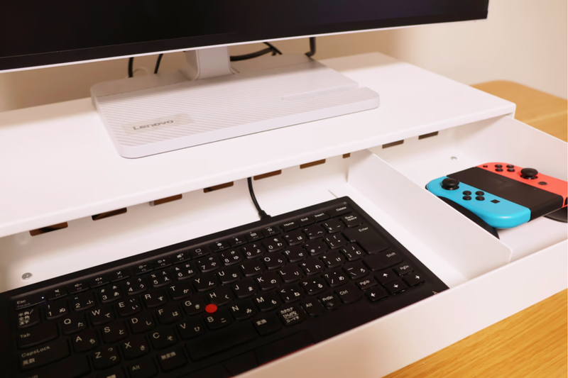 DIY  パソコン台3  収納机ストッカー 山崎実業だからできる。デスクのスペースそのまま、収納だけ増やす3選