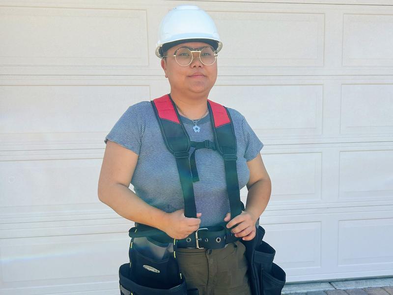 Jae in construction gear