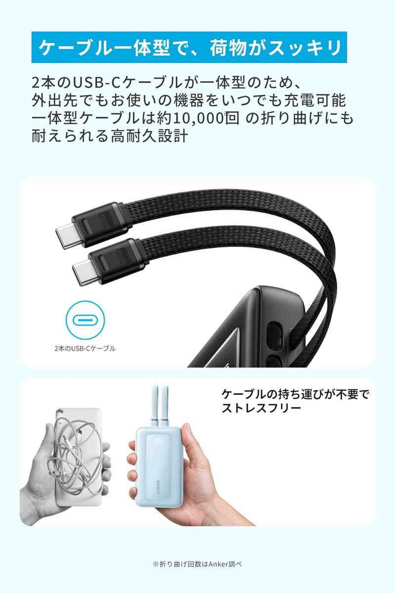 ケーブル2本に20,000mAh」は盛りすぎだ。Ankerの新作バッテリーが20 