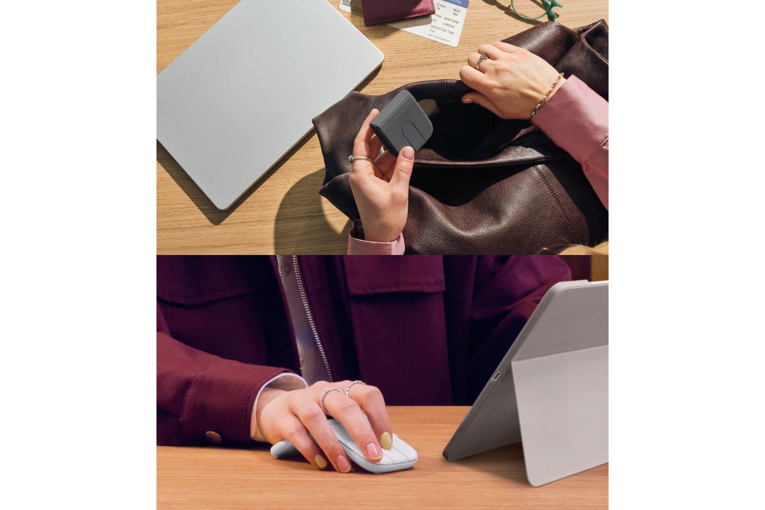 ウェブ会議で活躍するスピーカーフォンの「Logi Dock」。ドッキング