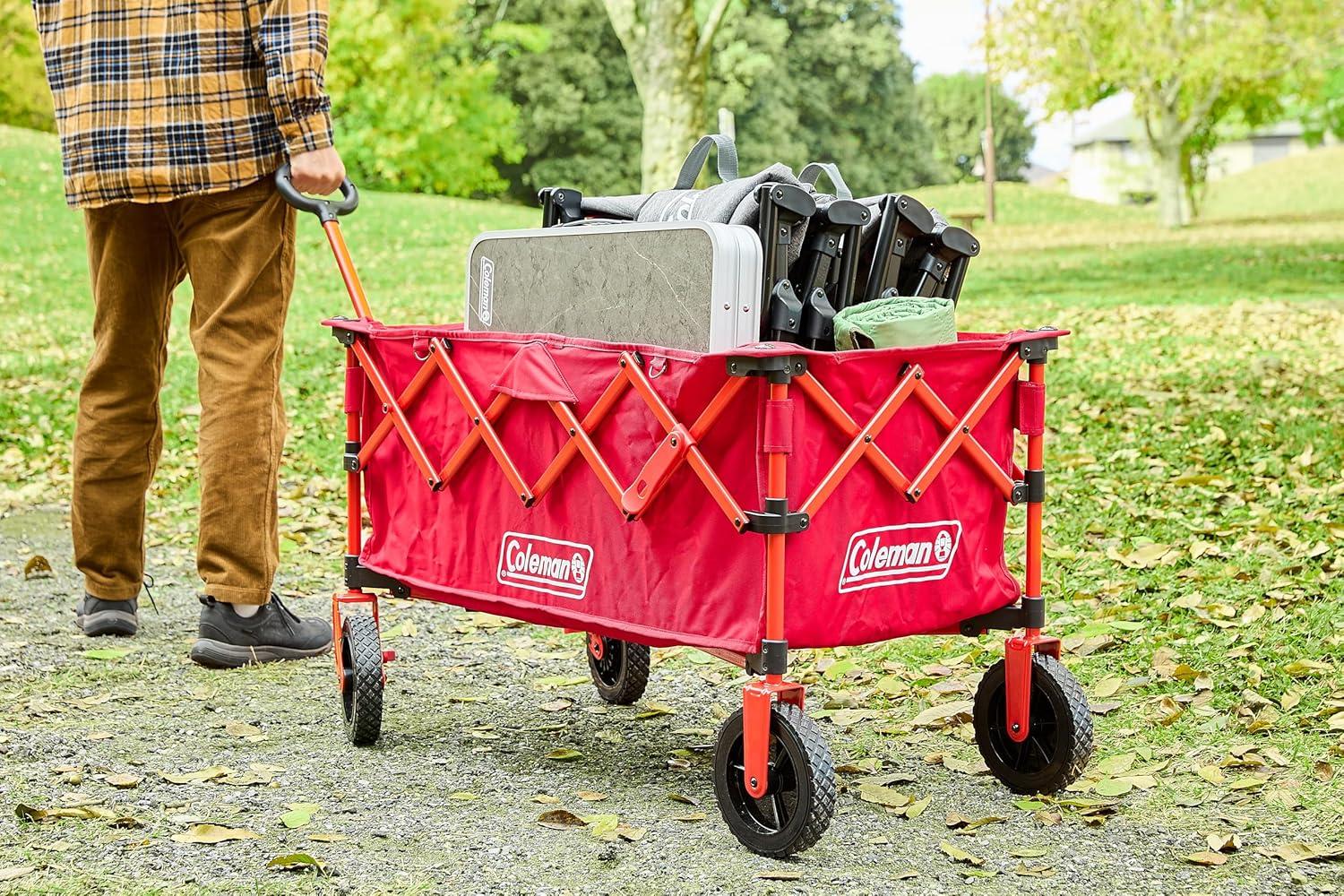 コールマン荷物運び 重すぎる荷物運びのストレスとさよなら。コールマンの最新ワゴンが