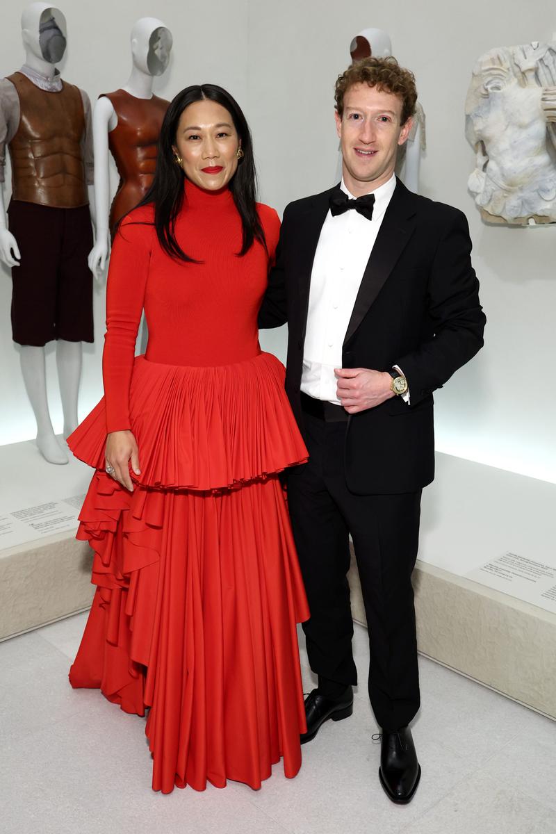 Priscilla Chan and Mark Zuckerberg at the 2026 Met Gala.