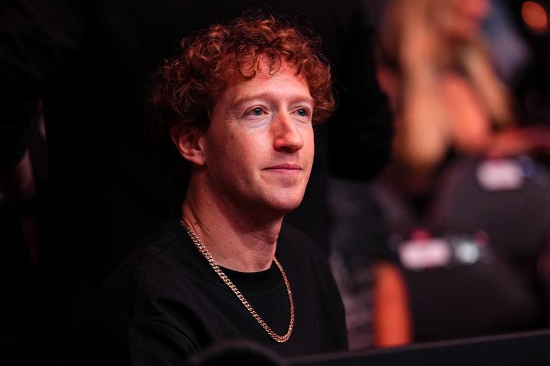 Mark Zuckerberg attends the UFC 313 event at T-Mobile Arena on March 08, 2025 in Las Vegas, Nevada.