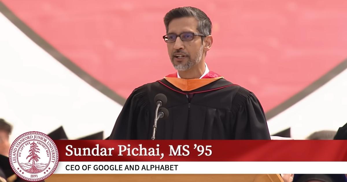 GoogleピチャイCEOがスタンフォード大・卒業スピーチで後輩たちに語った「3つのメソッド」「語らなかったAI」