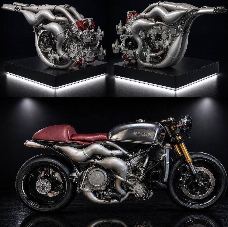 250馬力！ 2ストローク8気筒で1000ccのバイク用エンジンがバケモノ