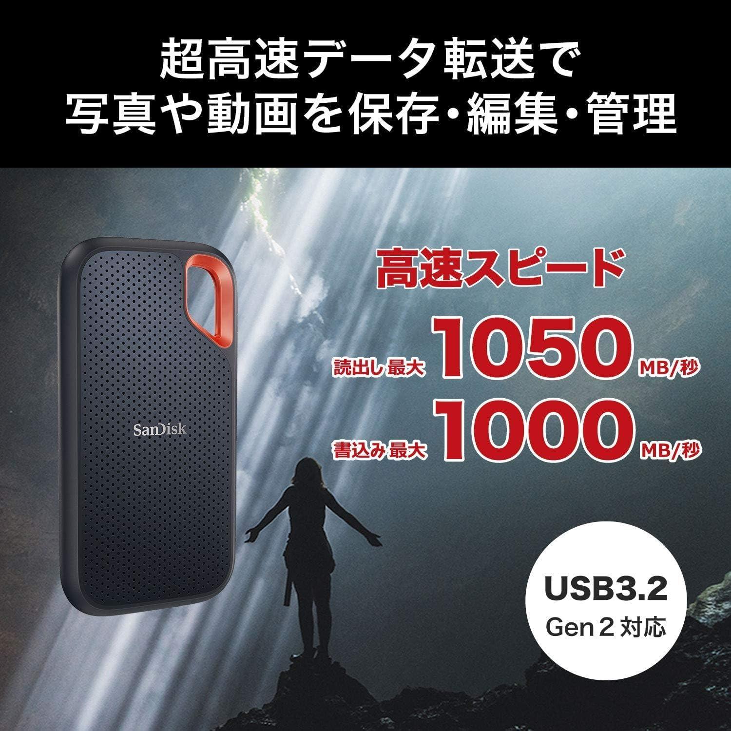 速・軽で旅先作業も快適。サンディスクのポータブルSSDが過去最安
