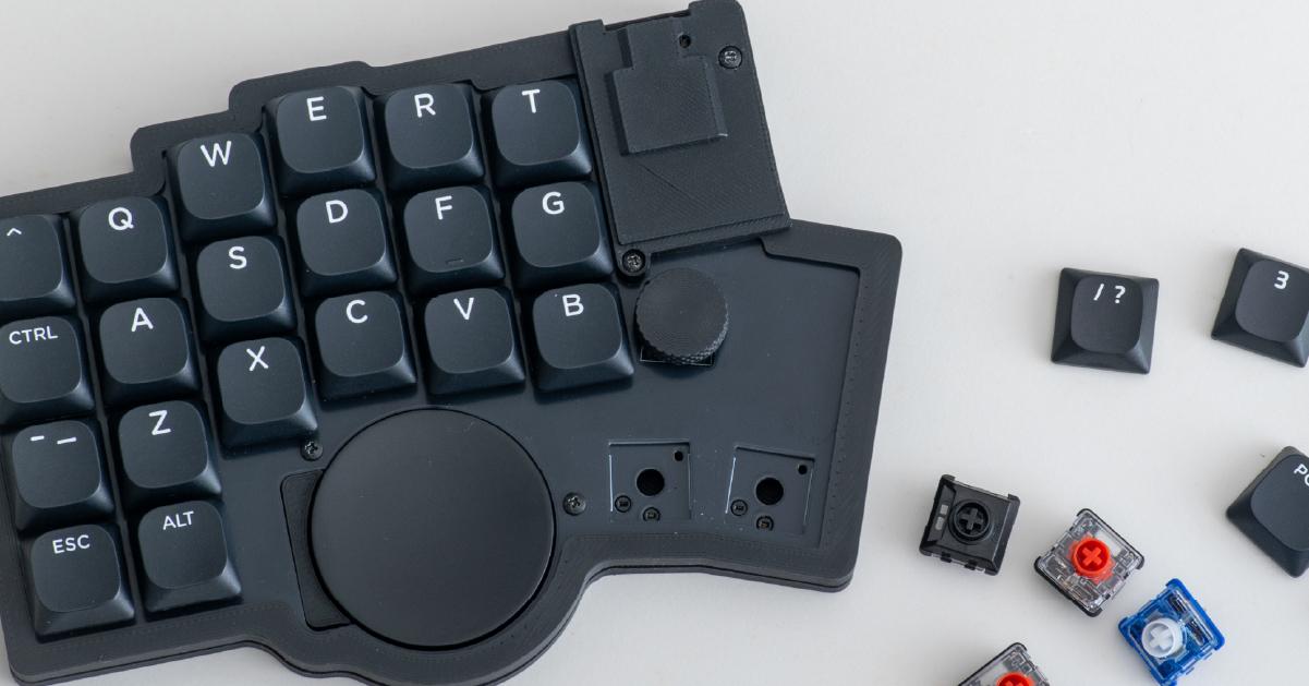 工作キットの「エレキット」から、自作キーボードが出ていた